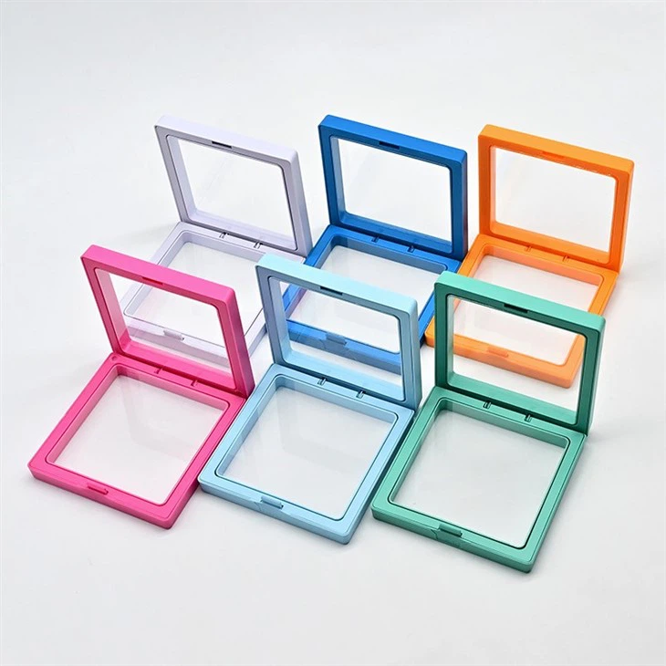 Factory Wholesale Custom Clear Case Store Membrane Floating Frame 3D Suspension Jewelry Display Box With Low Price